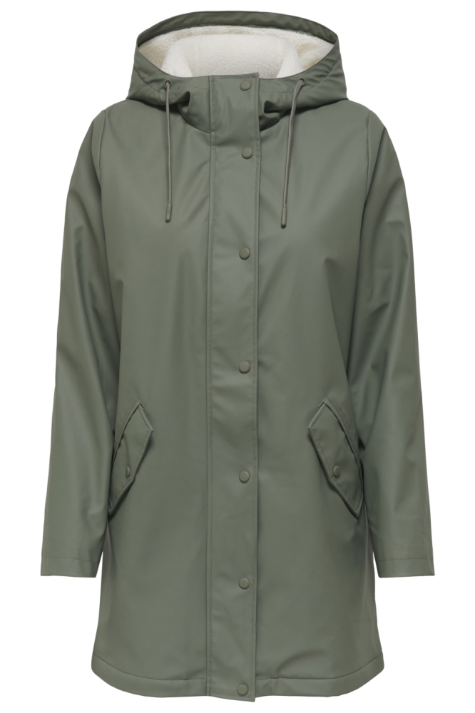 ONLSALLY RAINCOAT OTW NOOS 15206116 Castor Gray/WHITE TEDD